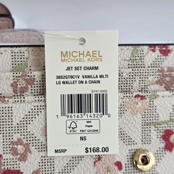 Michael Kors Jet Set Logo Floral Large Wallet Crossbody - Picture 4 of 6